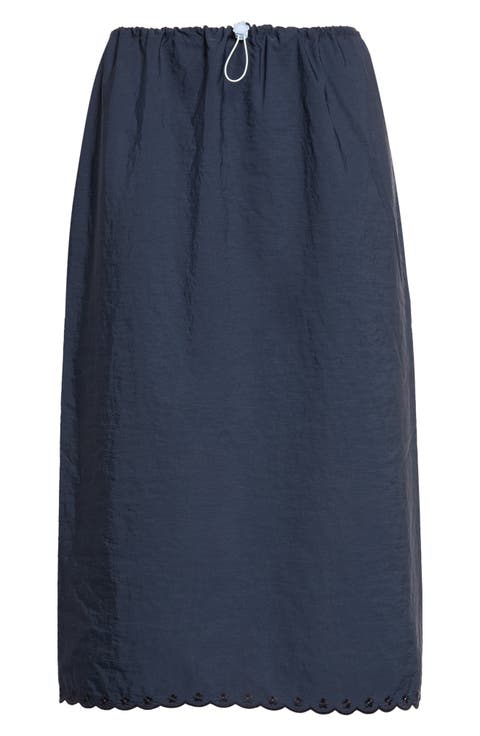 Cbbria Embroidered Taffeta Midi Skirt
