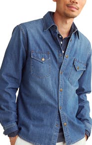 Billy Reid Rosedale Denim Snap-Up Shirt