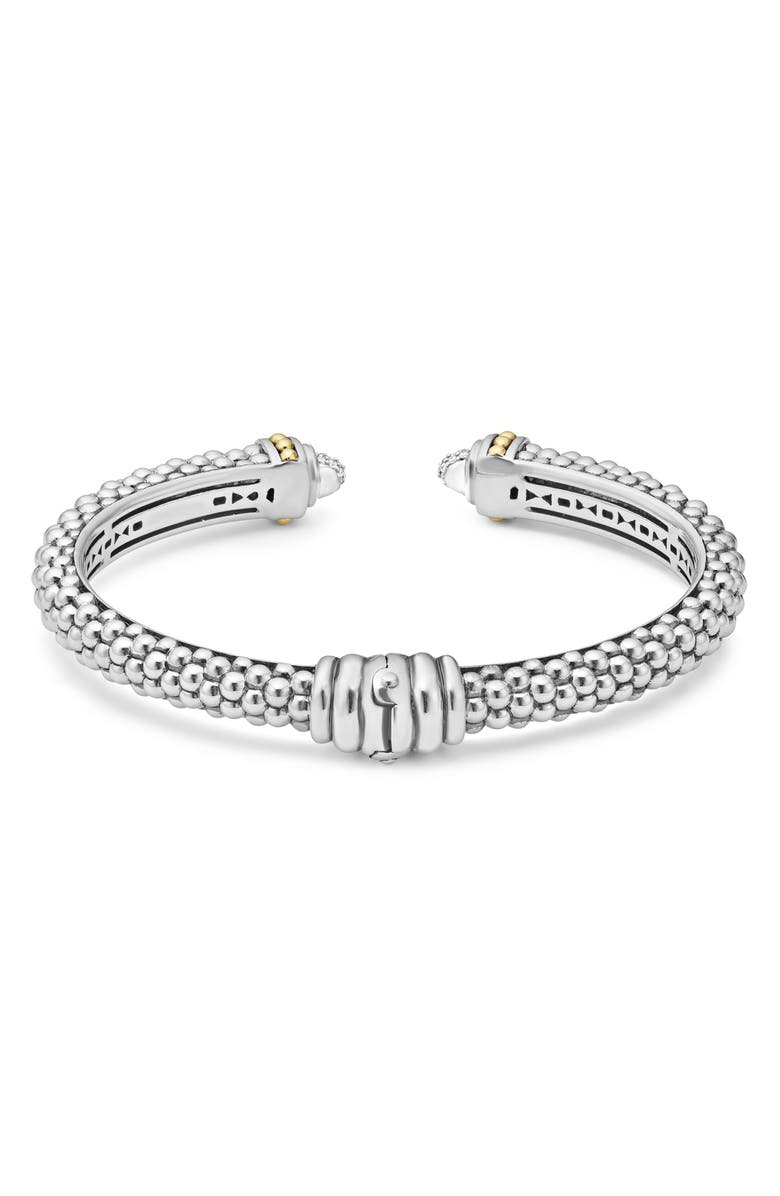 LAGOS Diamond Hinge Cuff, Alternate, color, Silver