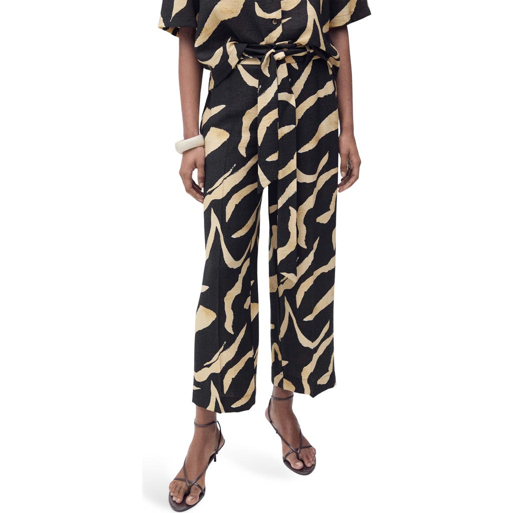 Shop Mango Printed Straight Leg Pants