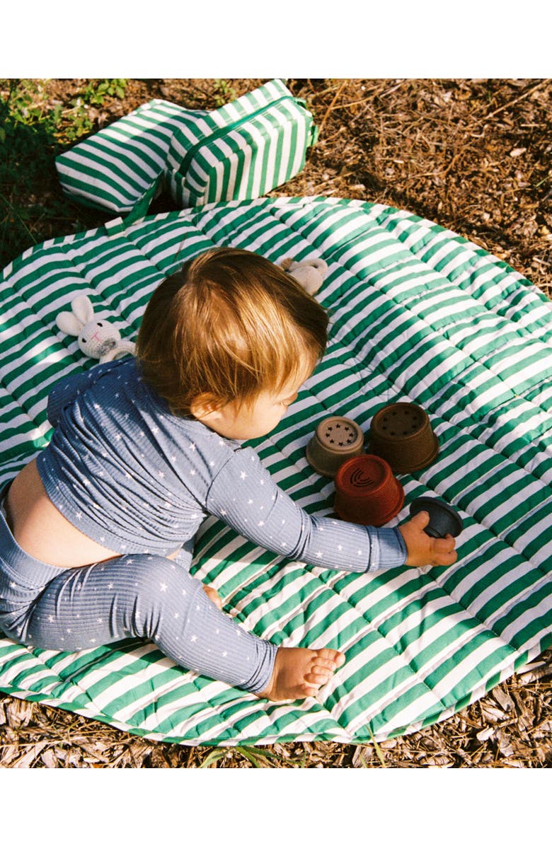 Storq Inside/Outside Play Mat, Alternate, color, Green Stripe