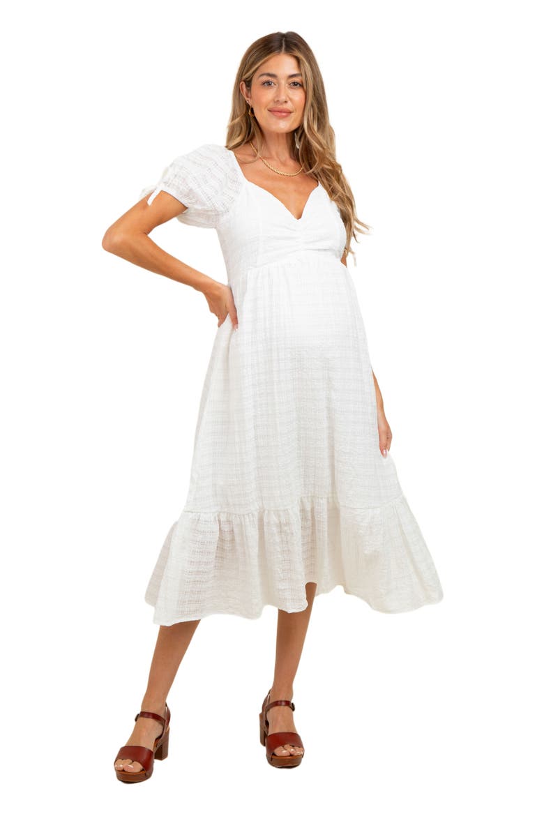 Solid Sweet Heart Dress, Alternate, color, Ivory