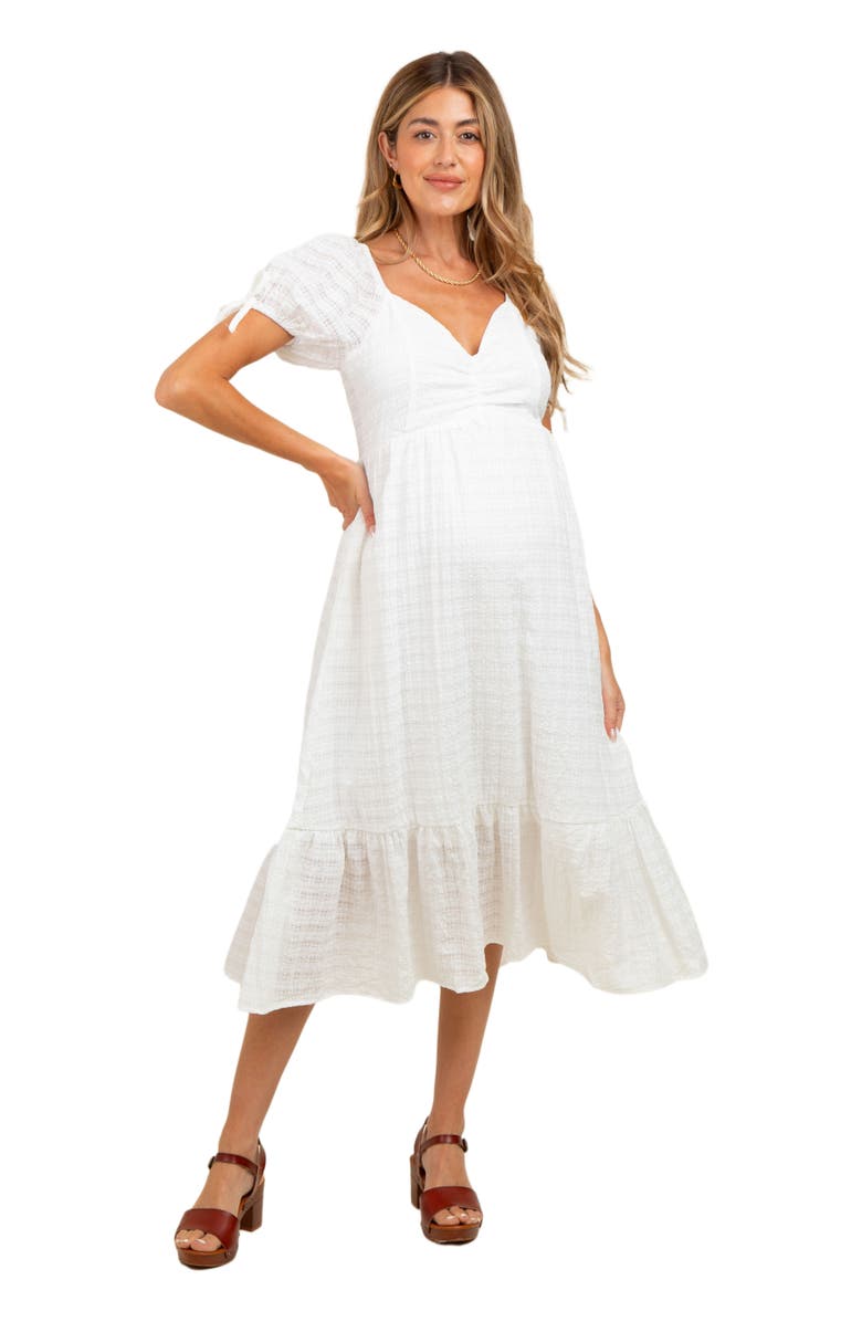 PinkBlush Solid Sweet Heart Dress, Alternate, color, Ivory