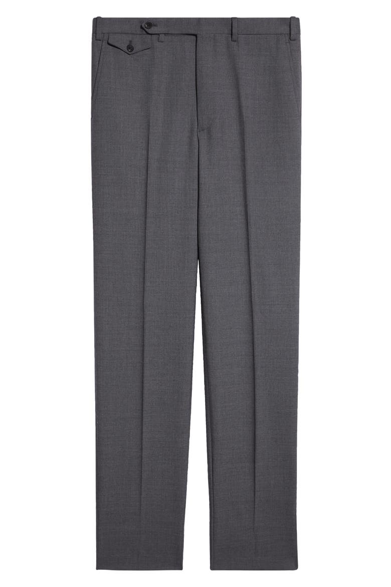 Waverly High Twist Virgin Wool Trousers, Alternate, color, LIGHT GREY