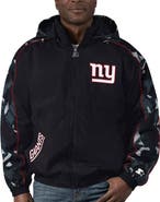 STARTER Men's Starter Black New York Giants Thursday Night Gridiron Full-Zip Hoodie