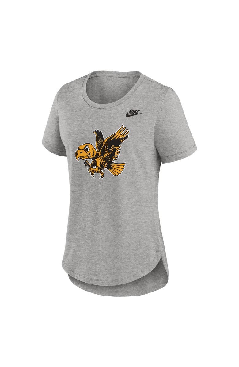 Nike Women's Nike Heather Gray Iowa Hawkeyes Legacy Tri-Blend T-Shirt, Alternate, color, 