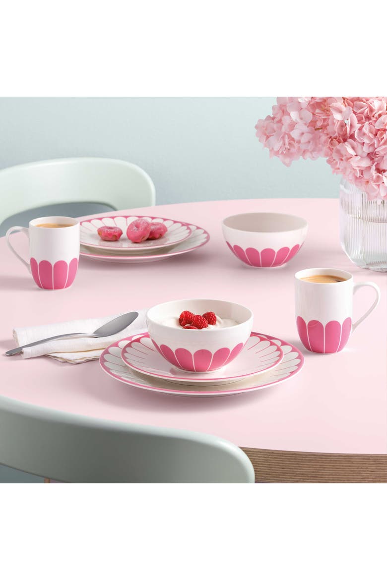 Fleur Cassis Rice/Cereal Bowl, Alternate, color, Pink