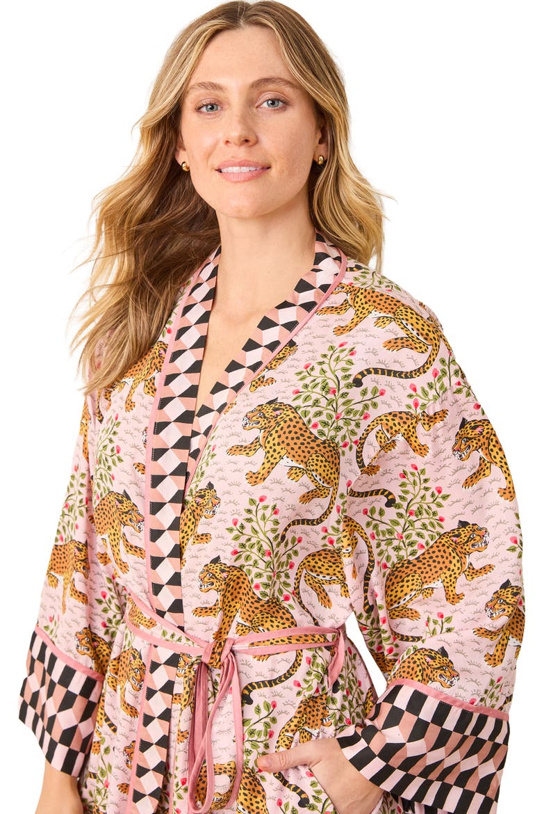 Eco Satin Robe, Alternate, color, Blush