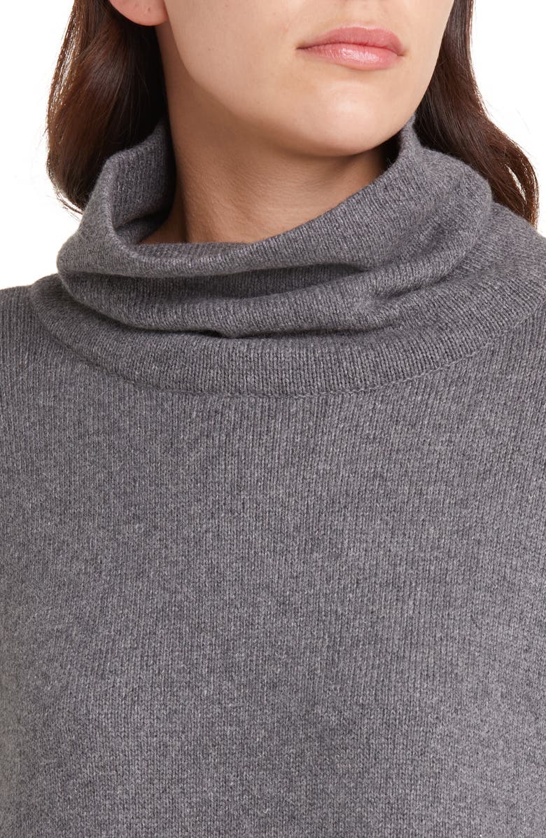 Eileen Fisher Turtleneck Organic Cotton & Recycled Cashmere Tunic Sweater, Alternate, color, 