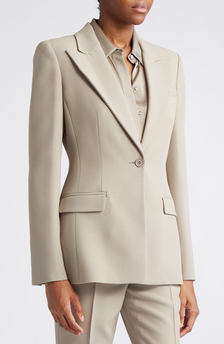 Michael Kors Collection Georgina Double Crepe Sablé Blazer, Alternate, color, 
