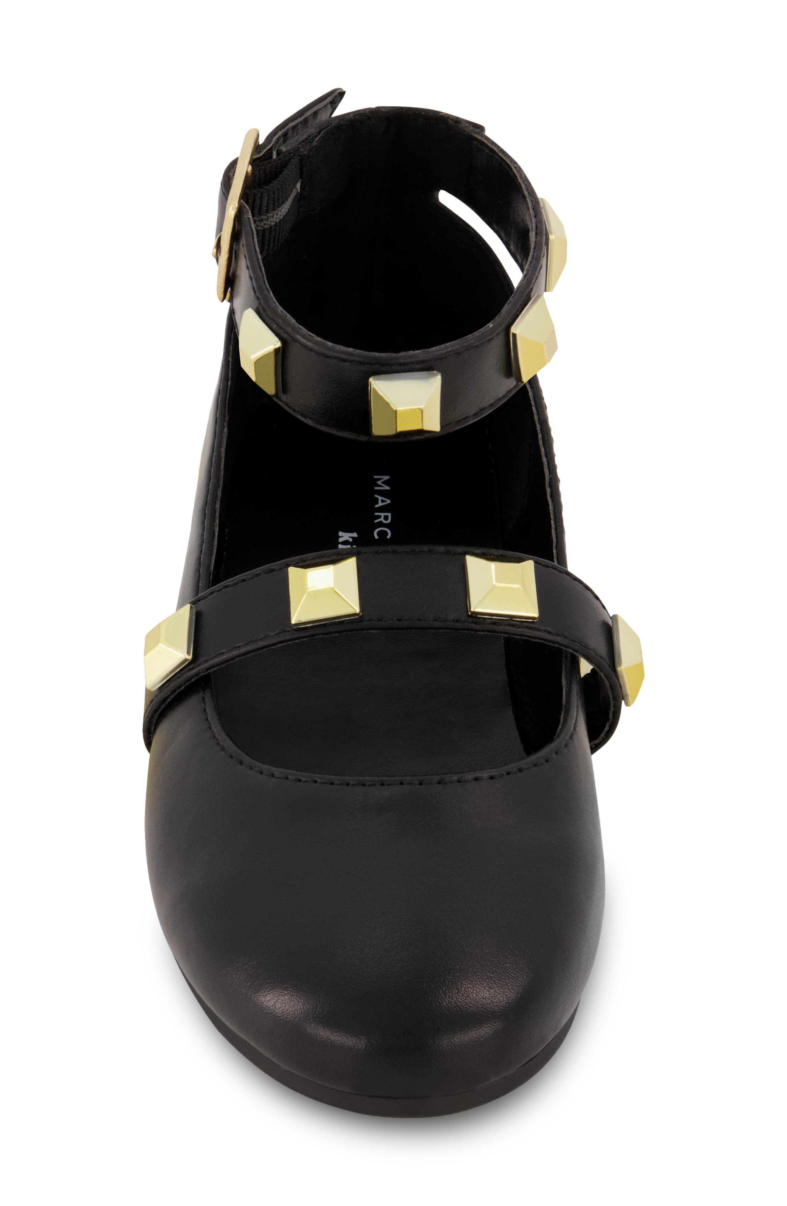 Marc Fisher Tashi Ankle Strap Flat, Alternate, color, Black