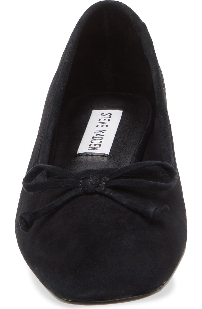 Steve Madden Malinda Genuine Cow Hair Ballet Flat, Alternate, color, Black Suede
