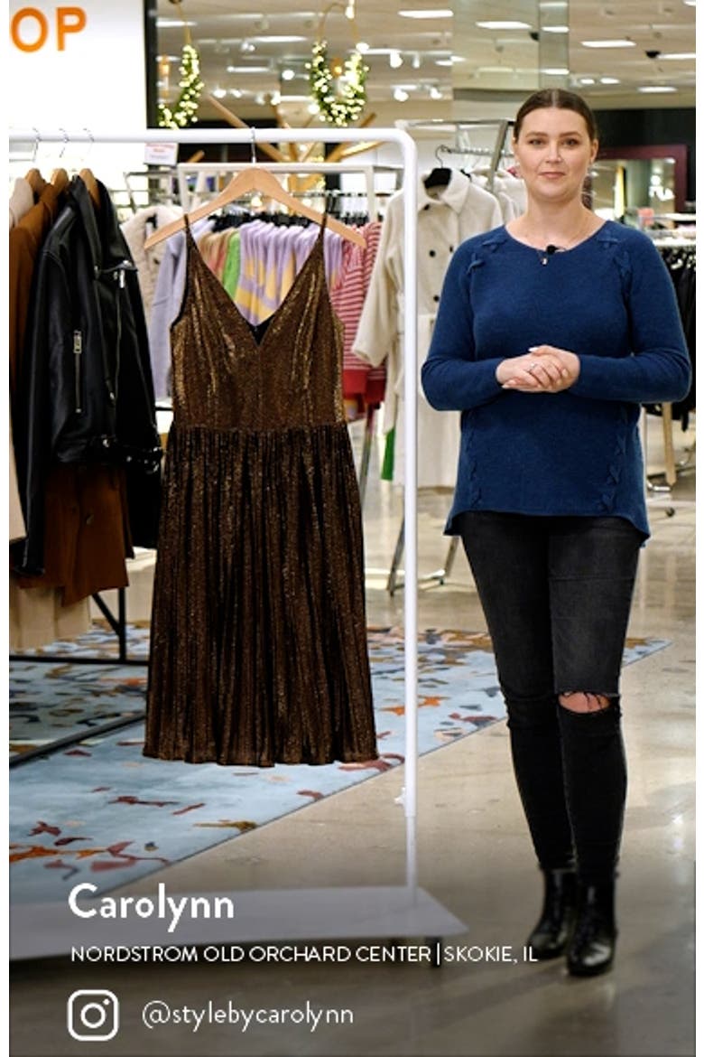 Haley Sparkle Pleated Cocktail Dress video