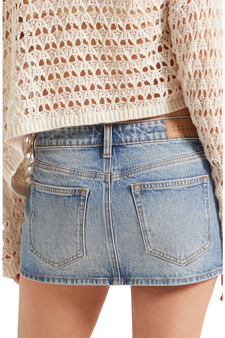 Piper Denim Micro Miniskirt, Alternate, color, MEDIUM INDIGO