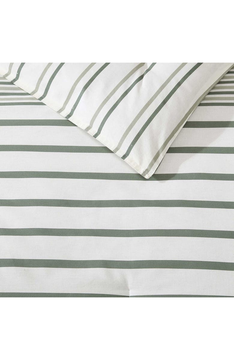 Eddie Bauer Cooper Stripe Cotton Duvet Cover Set, Alternate, color, Green