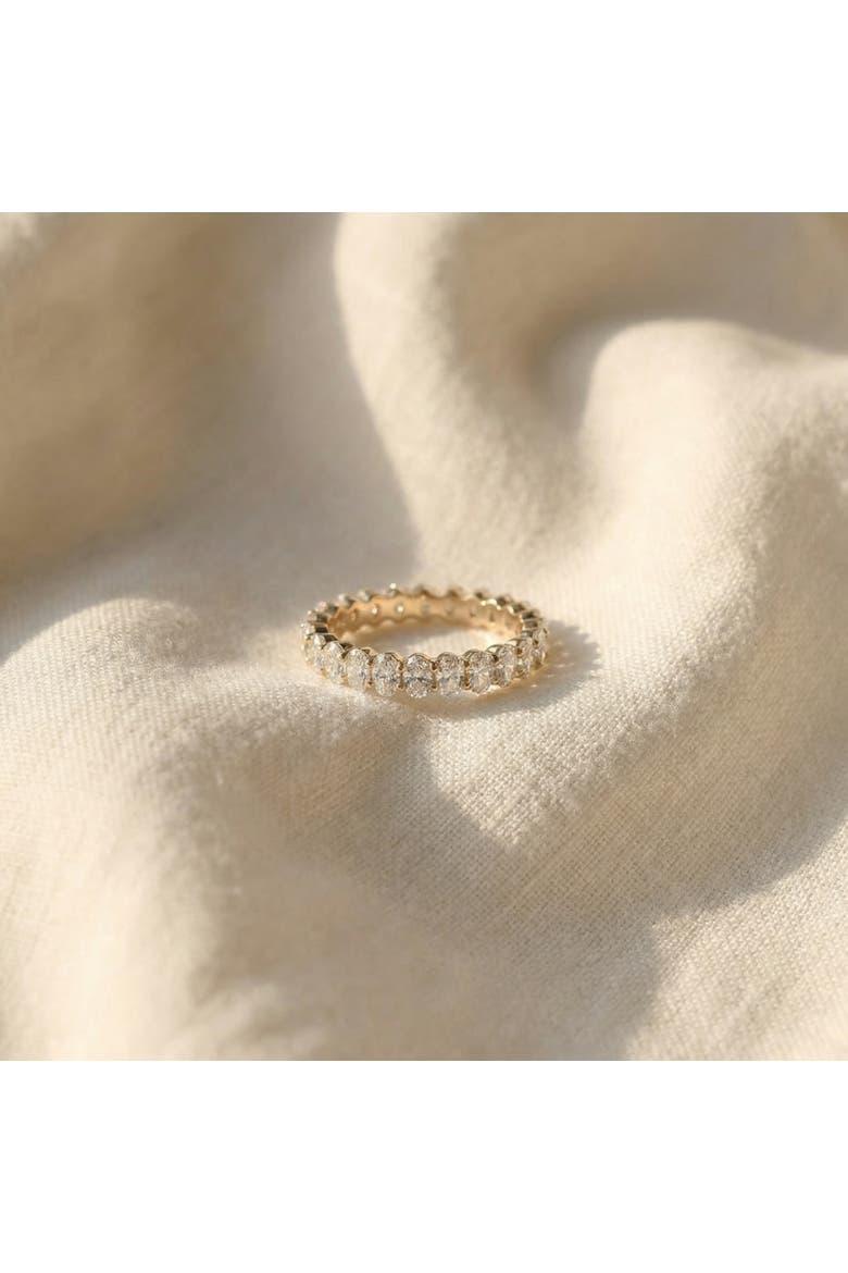 3Ct Oval Diamond Eternity Wedding Ring 14k Gold Lab Grown, Alternate, color, 14k Yellow Gold