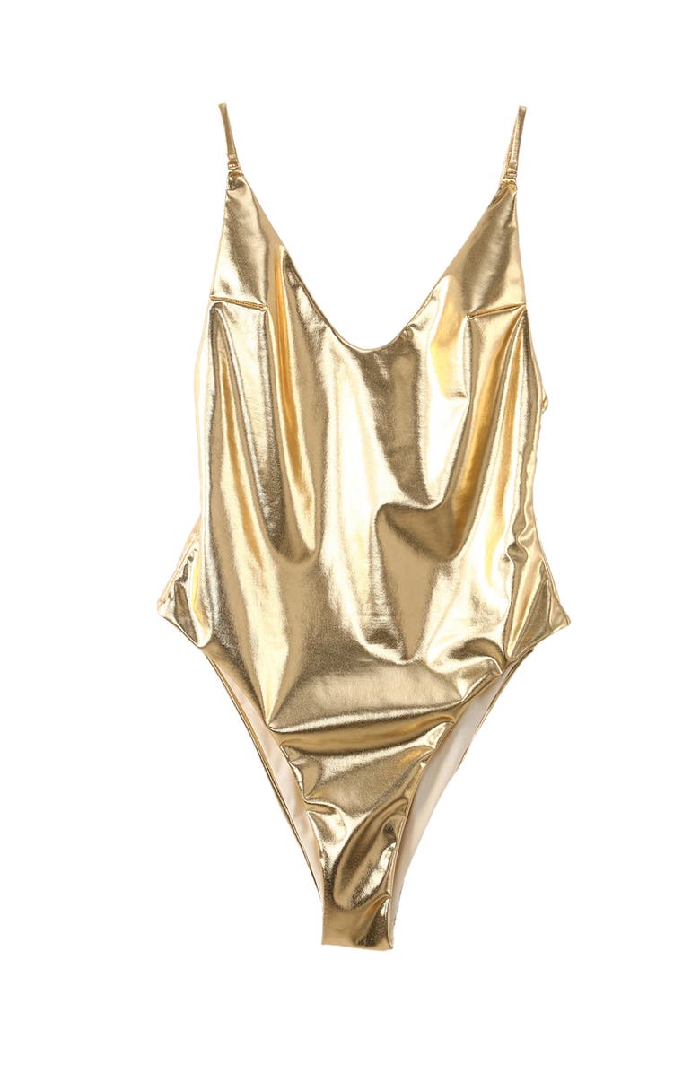 LECHERY<sup>®</sup> Lustrous Plunge High-cut One-piece, Alternate, color, 