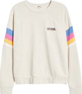 Rip Curl Las Dalias Cotton Blend Fleece Raglan Sweatshirt