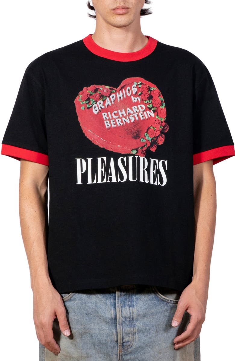 PLEASURES x Richard Bernstein Cake Ringer Graphic T-Shirt, Main, color, Black