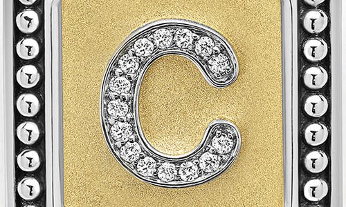 Lagos Signature Caviar Initial Enhancer In Two-tone C