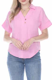 RAIN AND ROSE Cotton Gauze Camp Shirt