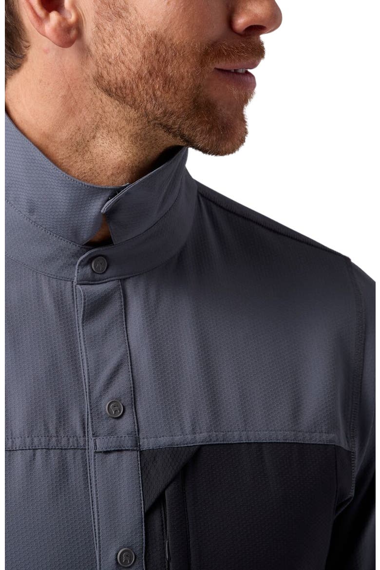 Bga Tahoe Woven Convertible Snap-Up Shirt - Men's, Alternate, color, Turbulence/Black