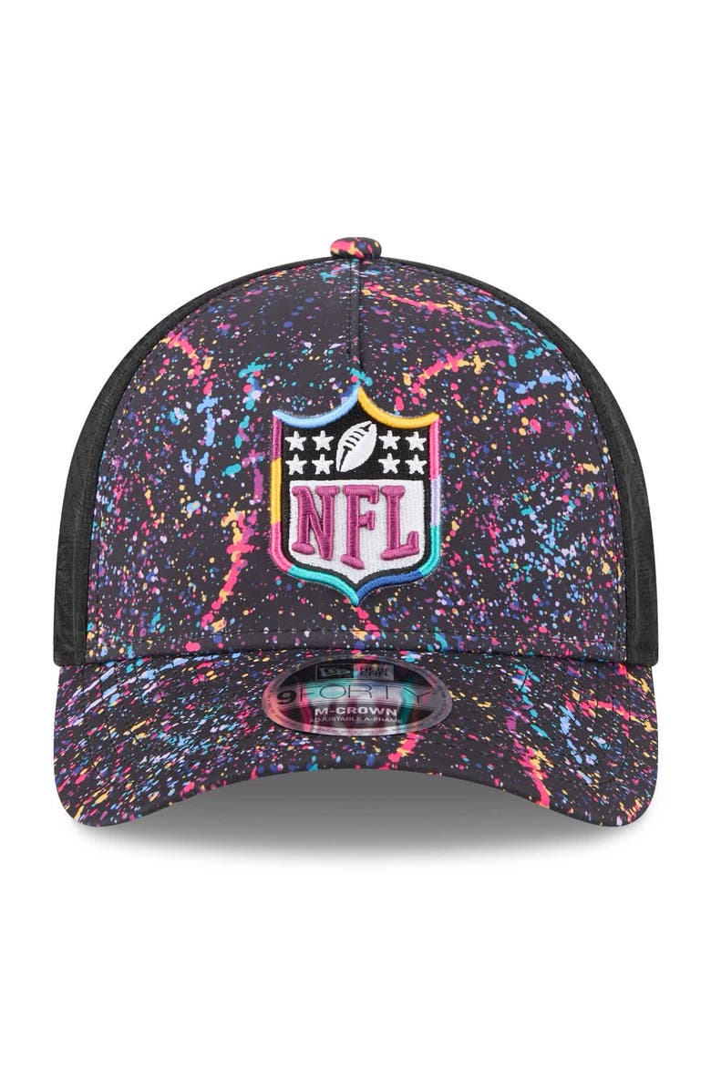 New Era Men's New Era Black Shield Logo 2025 NFL Crucial Catch 9FORTY Adjustable Hat, Alternate, color, Black