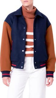 English Factory Colorblock Bomber Jacket
