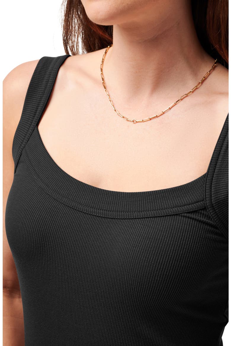 Always Right Rib Tank Dress, Alternate, color, BLACK