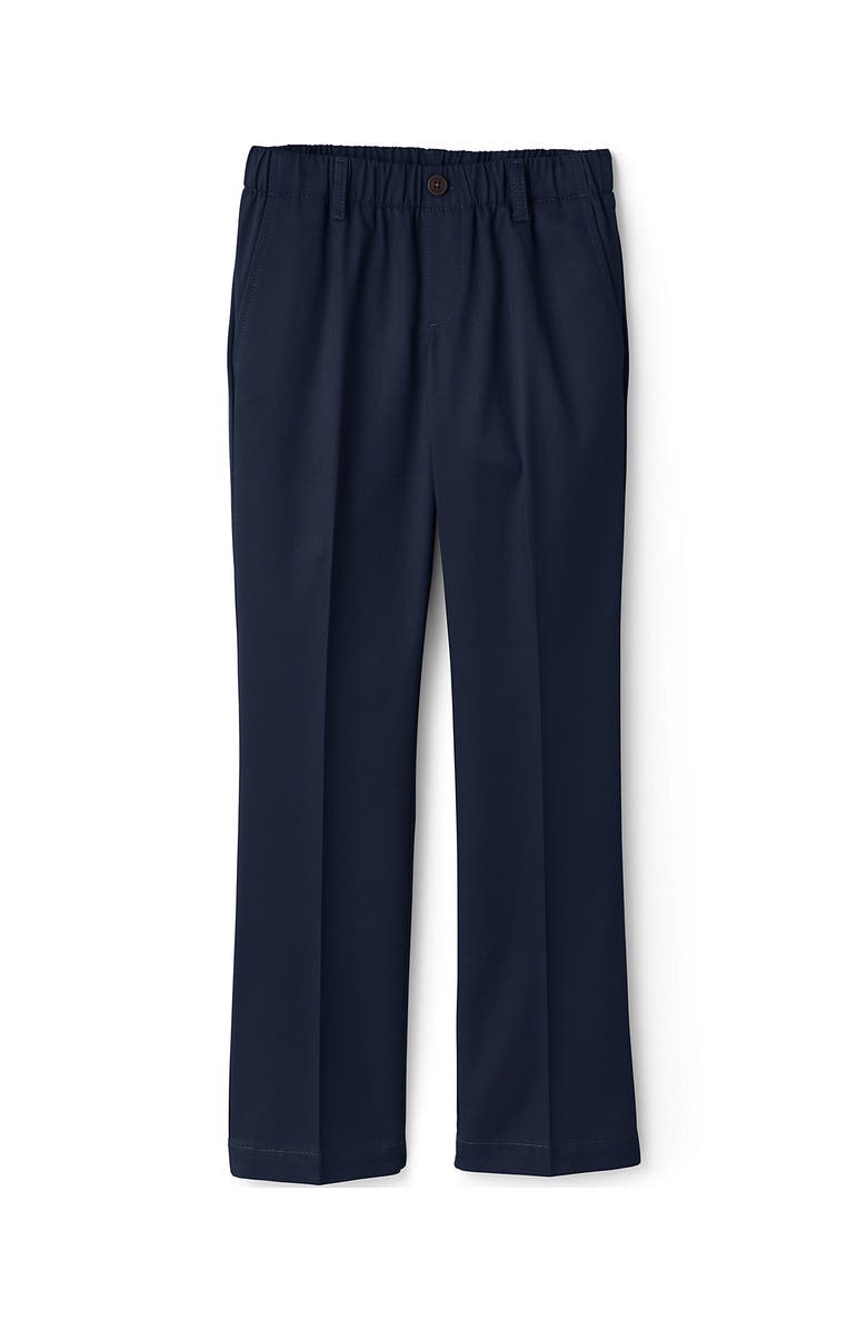 Lands' End School Uniform Girls Elastic Waist Pull-On Chino Pants, Alternate, color, Classic Navy