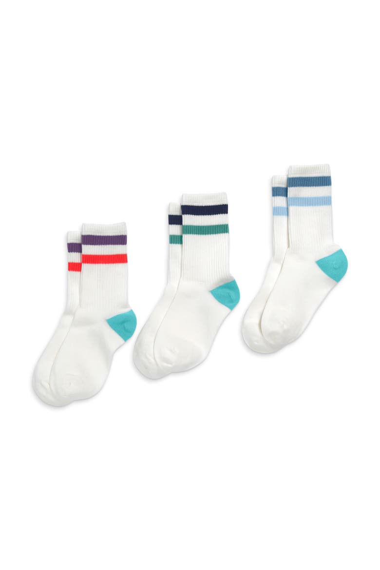 Athletic Sock 3-Pack, Main, color, Stripe Mix