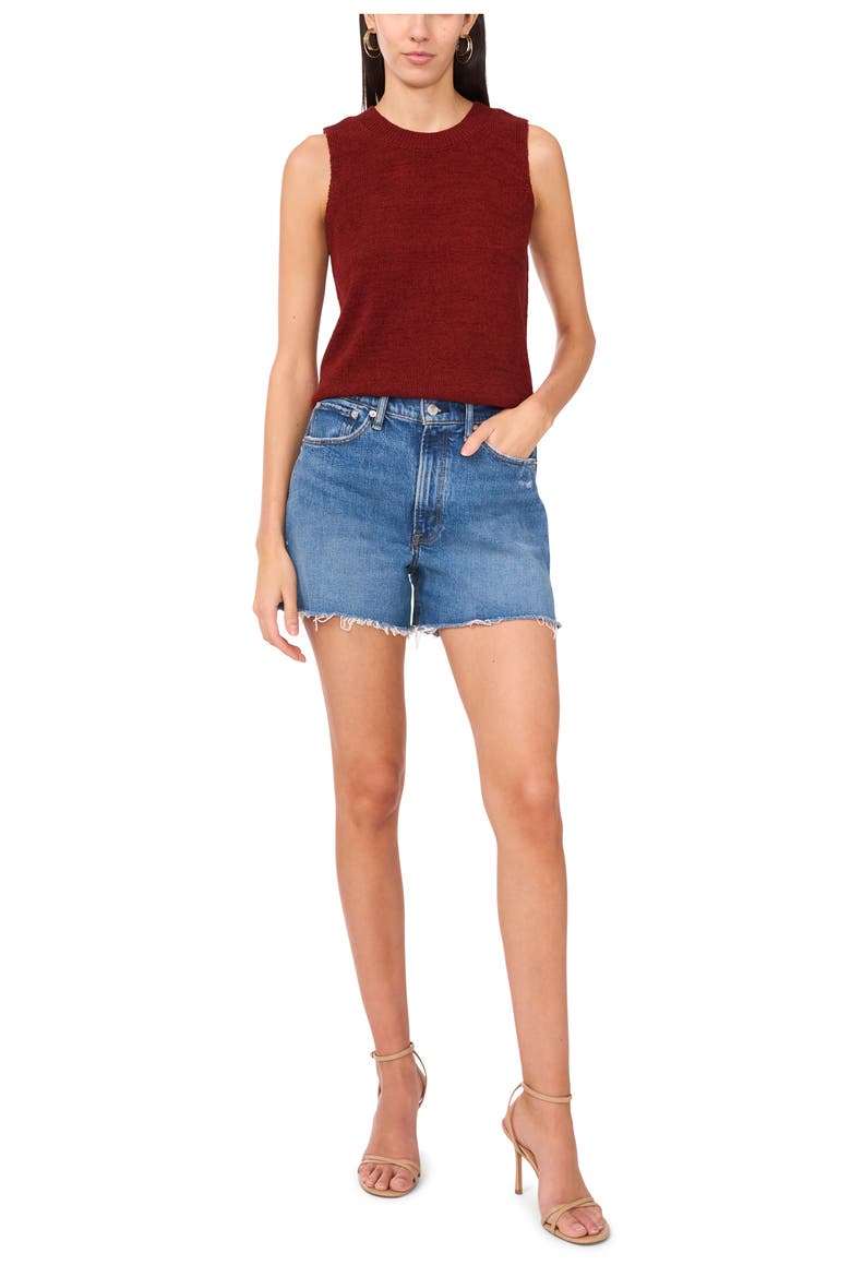 Crewneck Sweater Tank, Alternate, color, DEEP HENNA