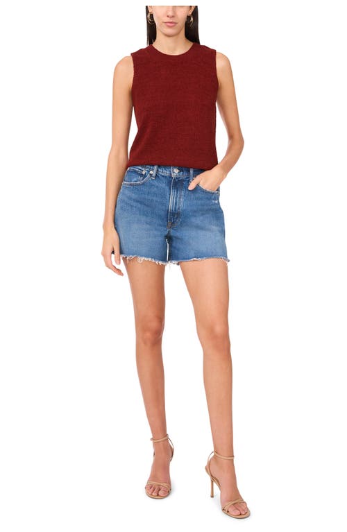 Vince Camuto Crewneck Sweater Tank In Brown