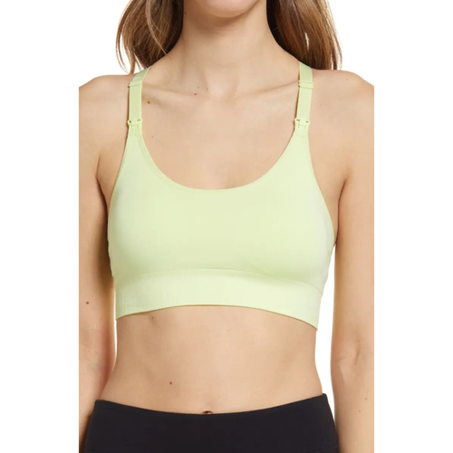 Modern Eternity Maternity Chelsea Nursing Bra Racer Back In Green