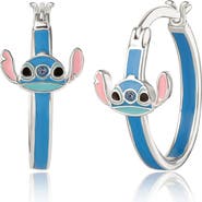 Disney Blue Crystal Enamel Hoop Earring