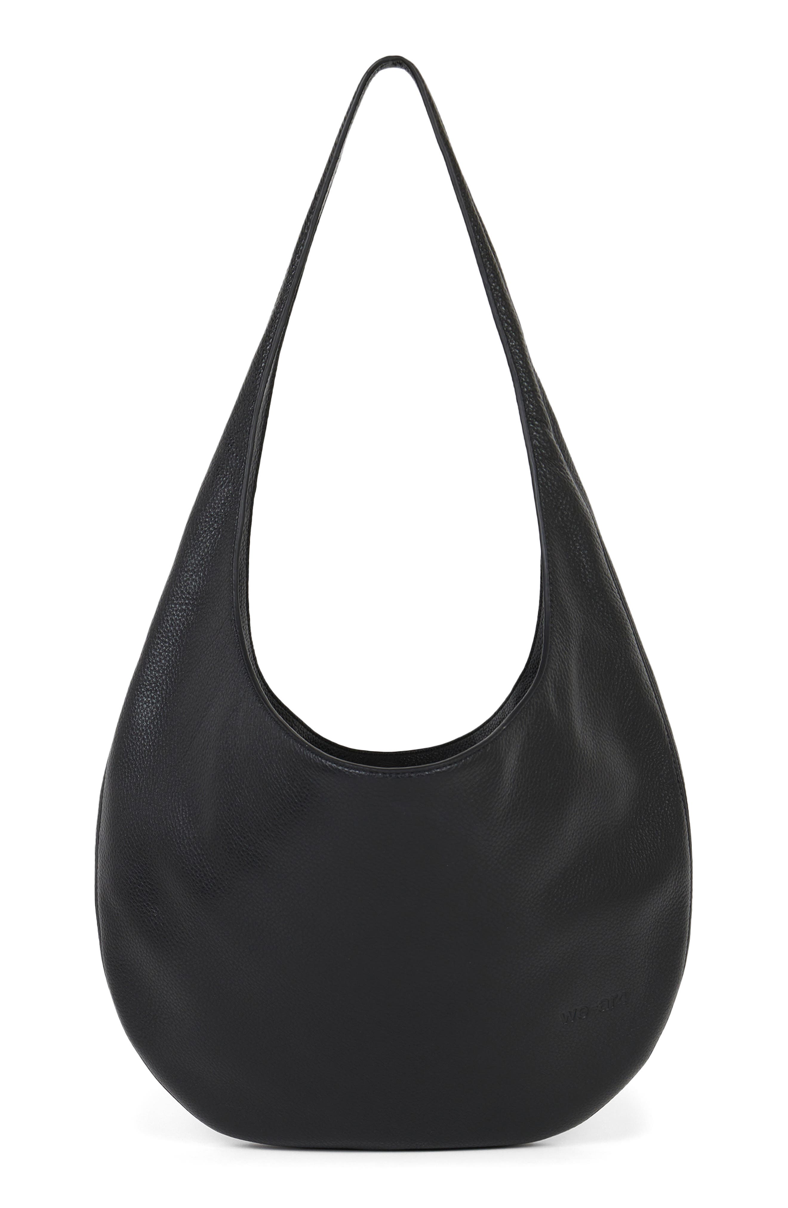 WE-AR4 The H Leather Hobo Bag, Alternate, color, Black