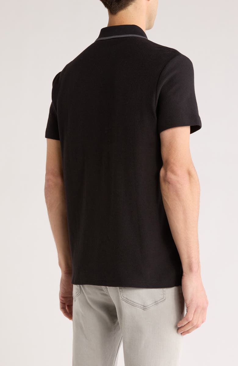 Calvin Klein Basketweave Polo, Alternate, color, Black