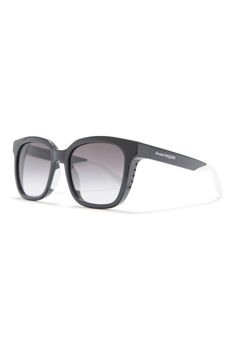 55mm Square Sunglasses, Alternate, color, BLACK BLACK GREY