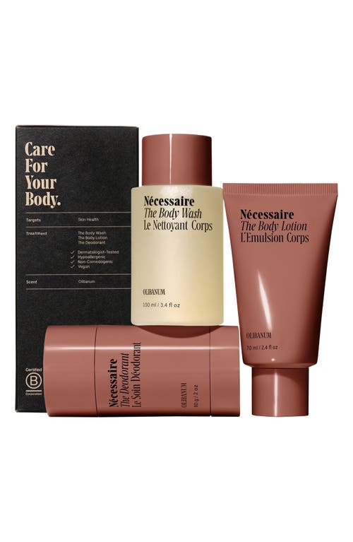 Necessaire Olibanum Body Essentials Set - Trial + Travel In Transparent
