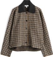 COS Plaid Merino Wool Sculpted Jacket
