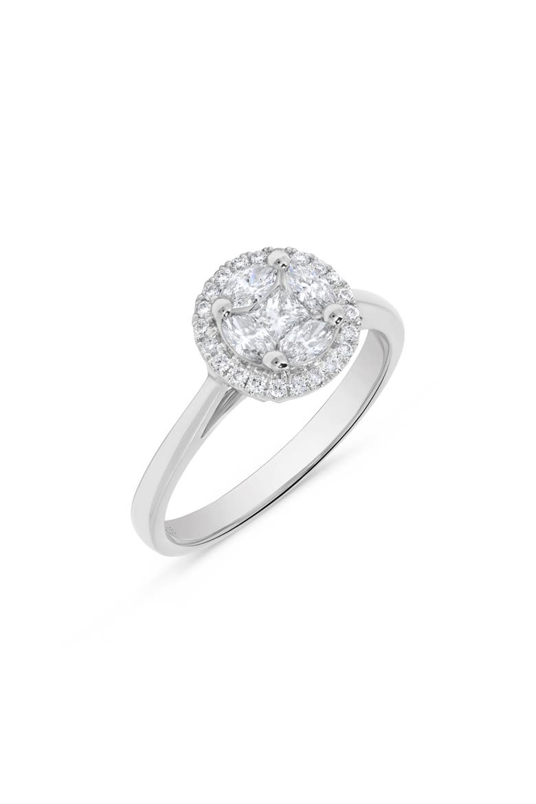 Marquise & Princess Diamond Cluster Ring in 14K White Gold, Main, color, 14K White Gold