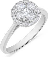 Ancona Fine Jewelry Marquise & Princess Diamond Cluster Ring in 14K White Gold