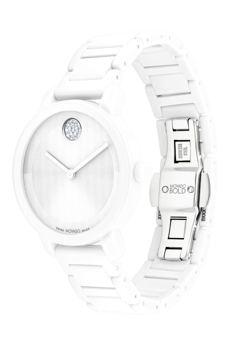 Bold Evolution 2.0 Bracelet Watch, 34mm, Alternate, color, WHITE