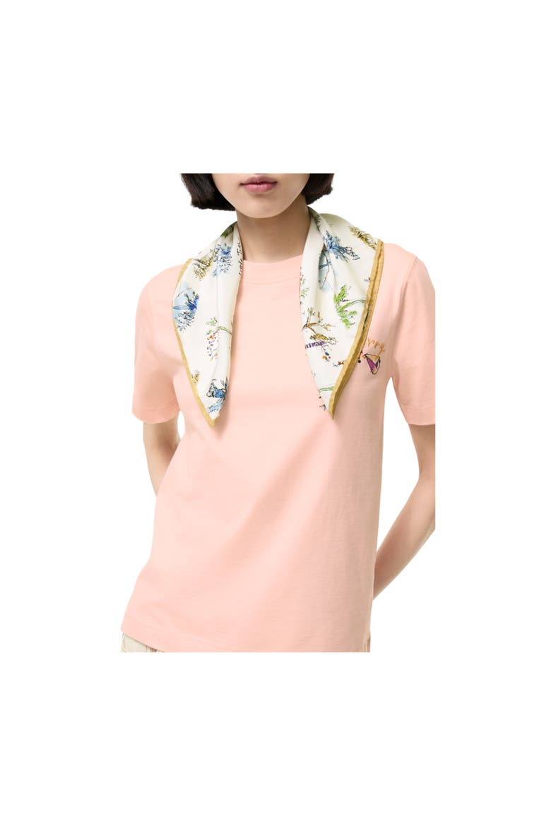 Brave Little Tree Silk Scarf, Alternate, color, Chalk white