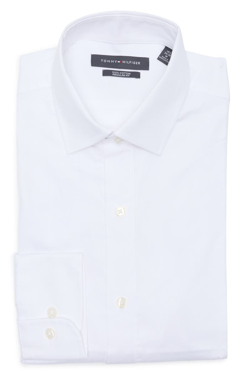 Tommy Hilfiger Micro Dot Long Sleeve Regular Fit Cotton Dress Shirt, Alternate, color, 