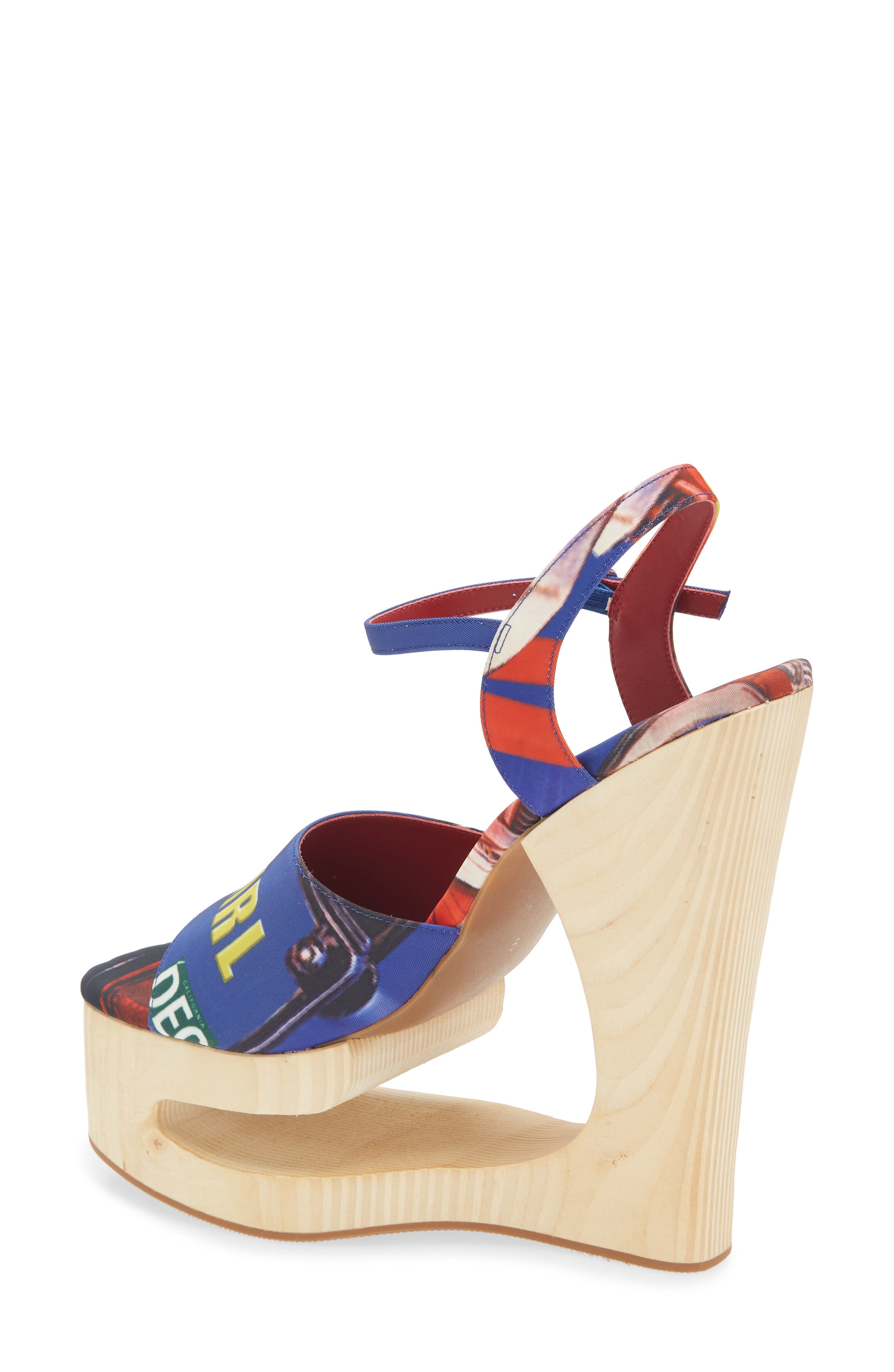 Jeffrey Campbell Flag Girl Platform Wedge Sandal, Alternate, color, 