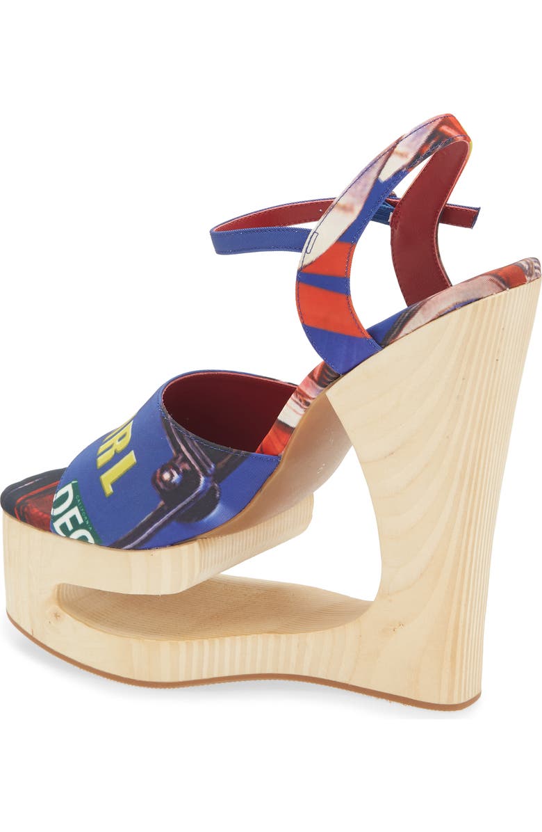 Jeffrey Campbell Flag Girl Platform Wedge Sandal, Alternate, color,