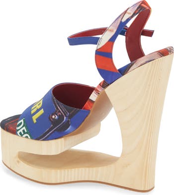 Flag Girl Platform Wedge Sandal