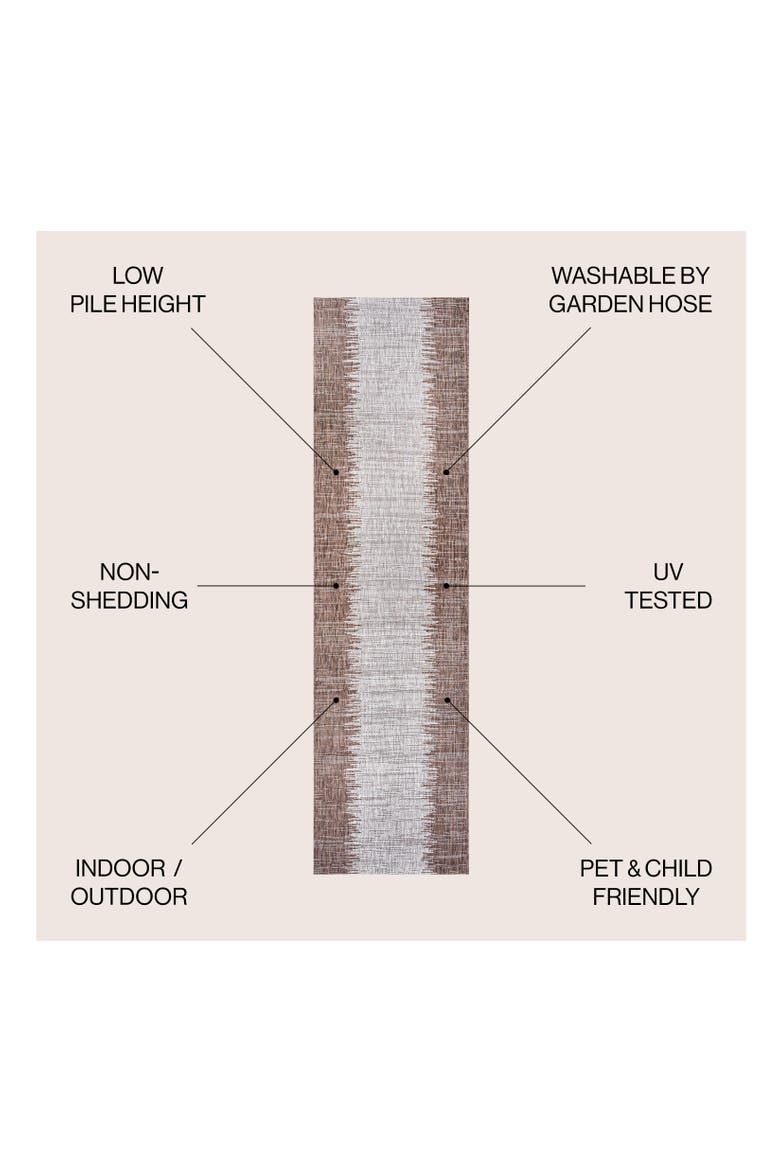 Tavira Modern Strie' Indoor/Outdoor Area Rug, Alternate, color, Brown/Beige
