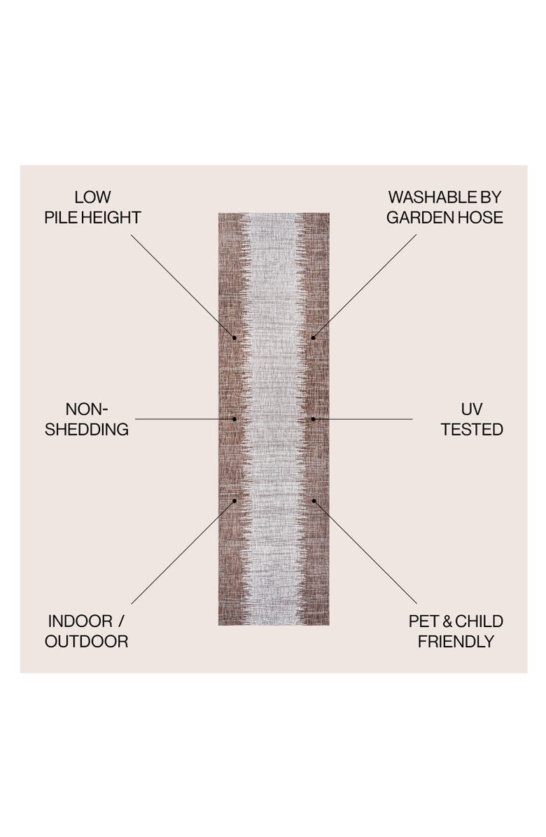 JONATHAN Y Tavira Modern Strie' Indoor/Outdoor Area Rug, Alternate, color, Brown/Beige